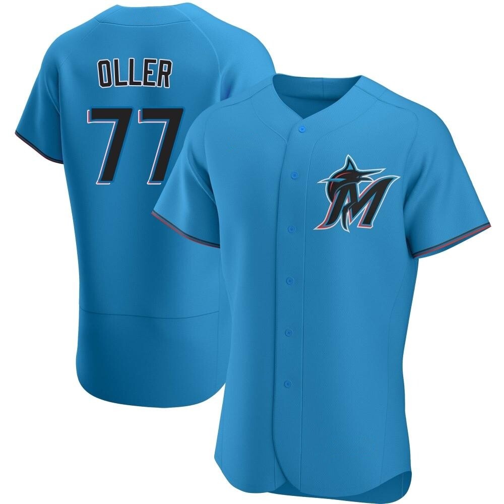 Authentic Miami Marlins Adam Oller Alternate Jersey - Blue Authentic Miami Marlins Adam Oller Alternate Jersey - Blue