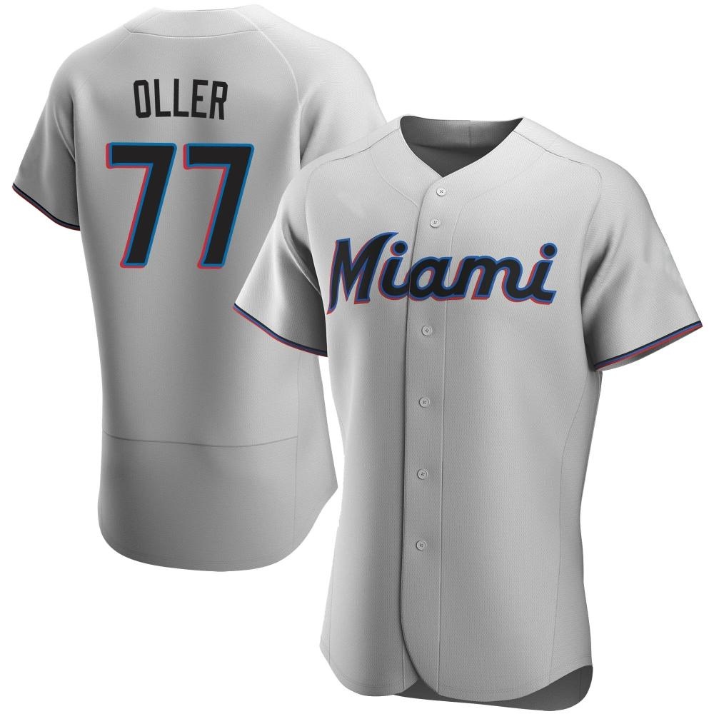 Authentic Miami Marlins Adam Oller Road Jersey - Gray Authentic Miami Marlins Adam Oller Road Jersey - Gray