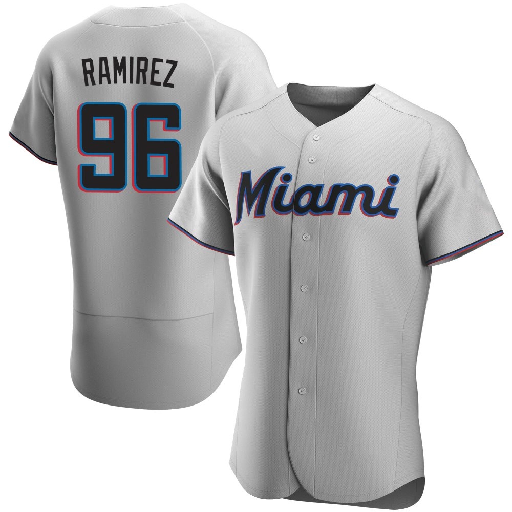 Authentic Miami Marlins Agustin Ramirez Road Jersey - Gray Authentic Miami Marlins Agustin Ramirez Road Jersey - Gray