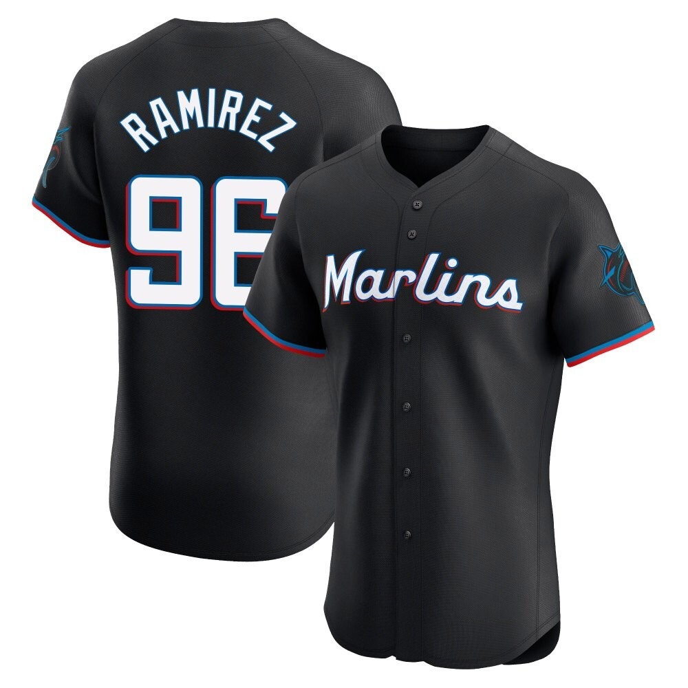Elite Miami Marlins Agustin Ramirez Alternate Vapor Premier Jersey - Black Elite Miami Marlins Agustin Ramirez Alternate Vapor Premier Jersey - Black