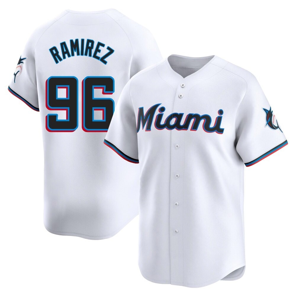 Youth Limited Miami Marlins Agustin Ramirez Home Jersey - White Youth Limited Miami Marlins Agustin Ramirez Home Jersey - White