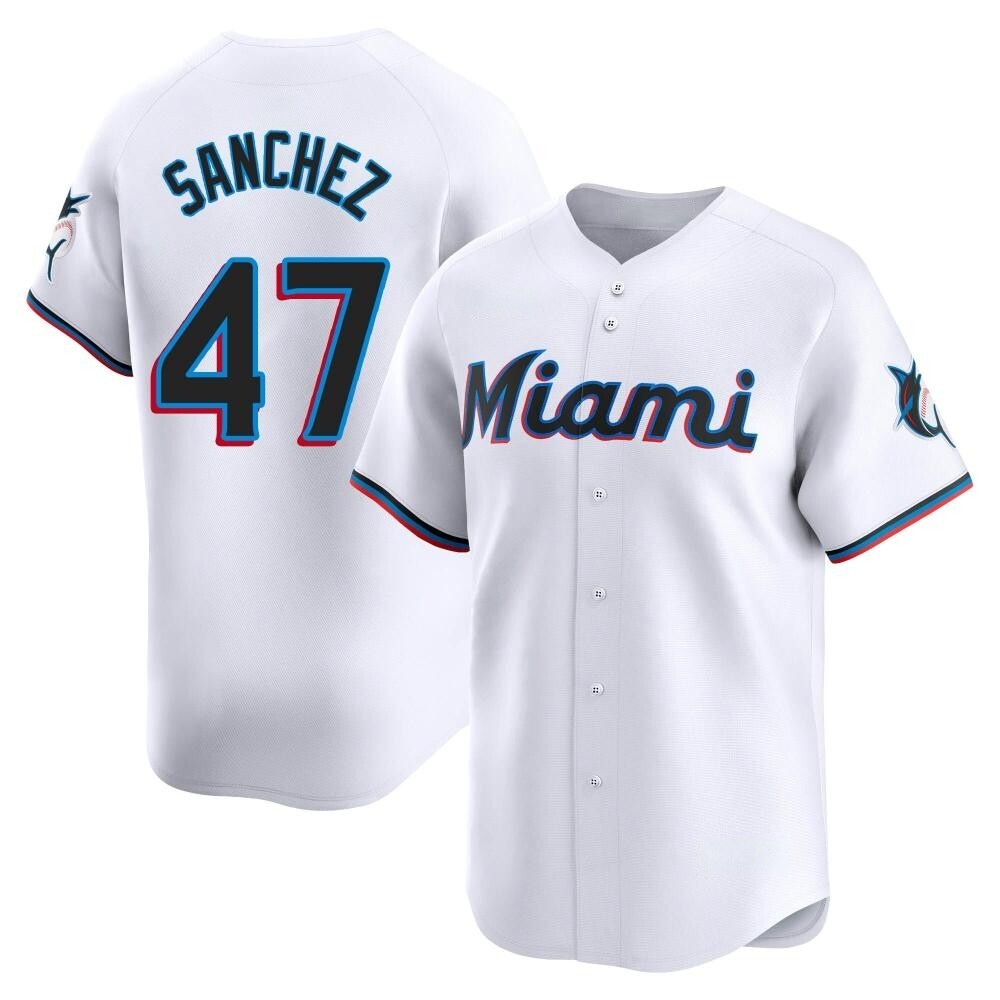 Limited Miami Marlins Ali Sanchez Home Jersey - White