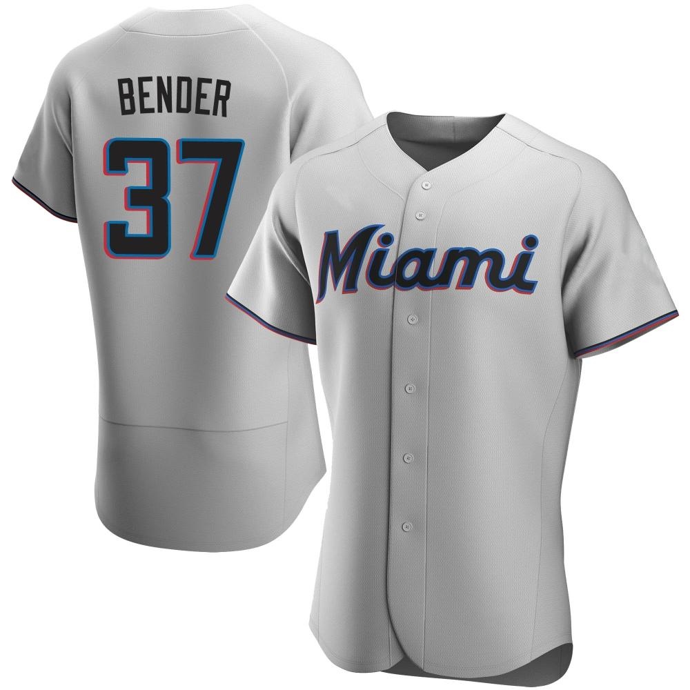 Authentic Miami Marlins Anthony Bender Road Jersey - Gray Authentic Miami Marlins Anthony Bender Road Jersey - Gray