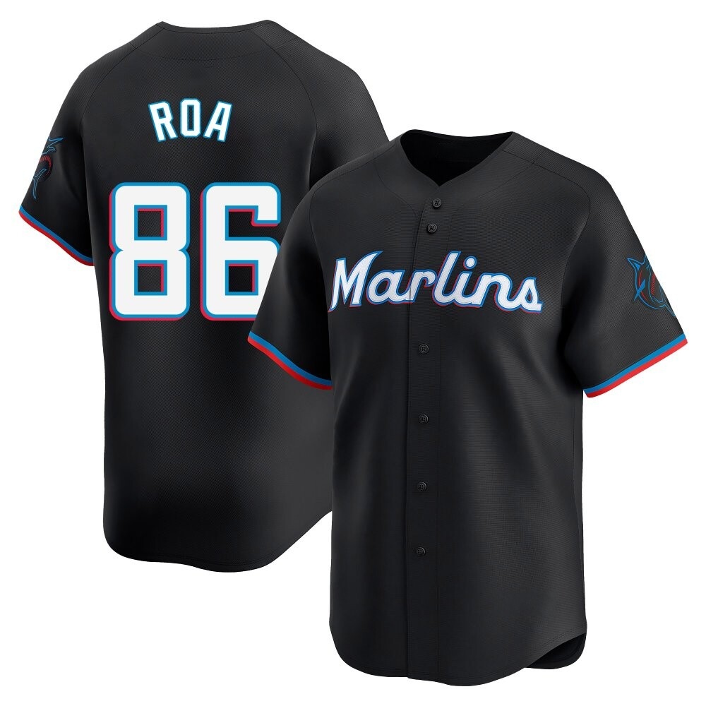 Limited Miami Marlins Christian Roa Alternate Jersey - Black Limited Miami Marlins Christian Roa Alternate Jersey - Black