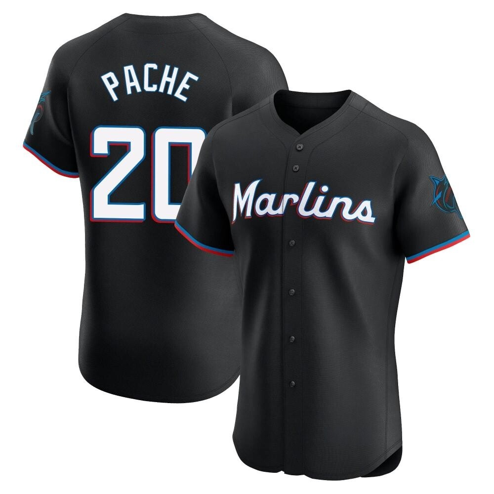 Elite Miami Marlins Cristian Pache Alternate Vapor Premier Jersey - Black Elite Miami Marlins Cristian Pache Alternate Vapor Premier Jersey - Black