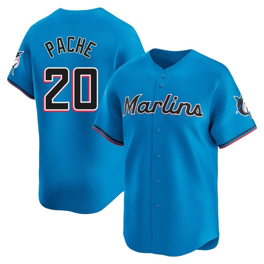 Youth Limited Miami Marlins Cristian Pache Alternate Jersey - Blue Youth Limited Miami Marlins Cristian Pache Alternate Jersey - Blue