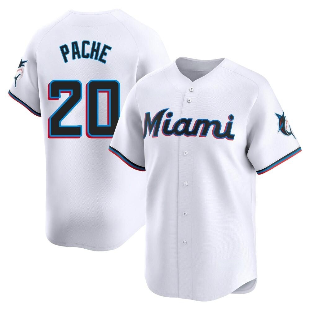 Youth Limited Miami Marlins Cristian Pache Home Jersey - White Youth Limited Miami Marlins Cristian Pache Home Jersey - White