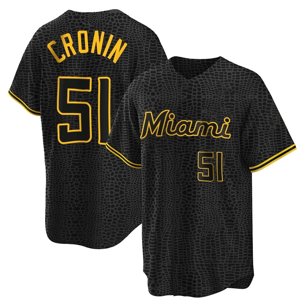 Replica Miami Marlins Declan Cronin Snake Skin City Jersey - Black Replica Miami Marlins Declan Cronin Snake Skin City Jersey - Black