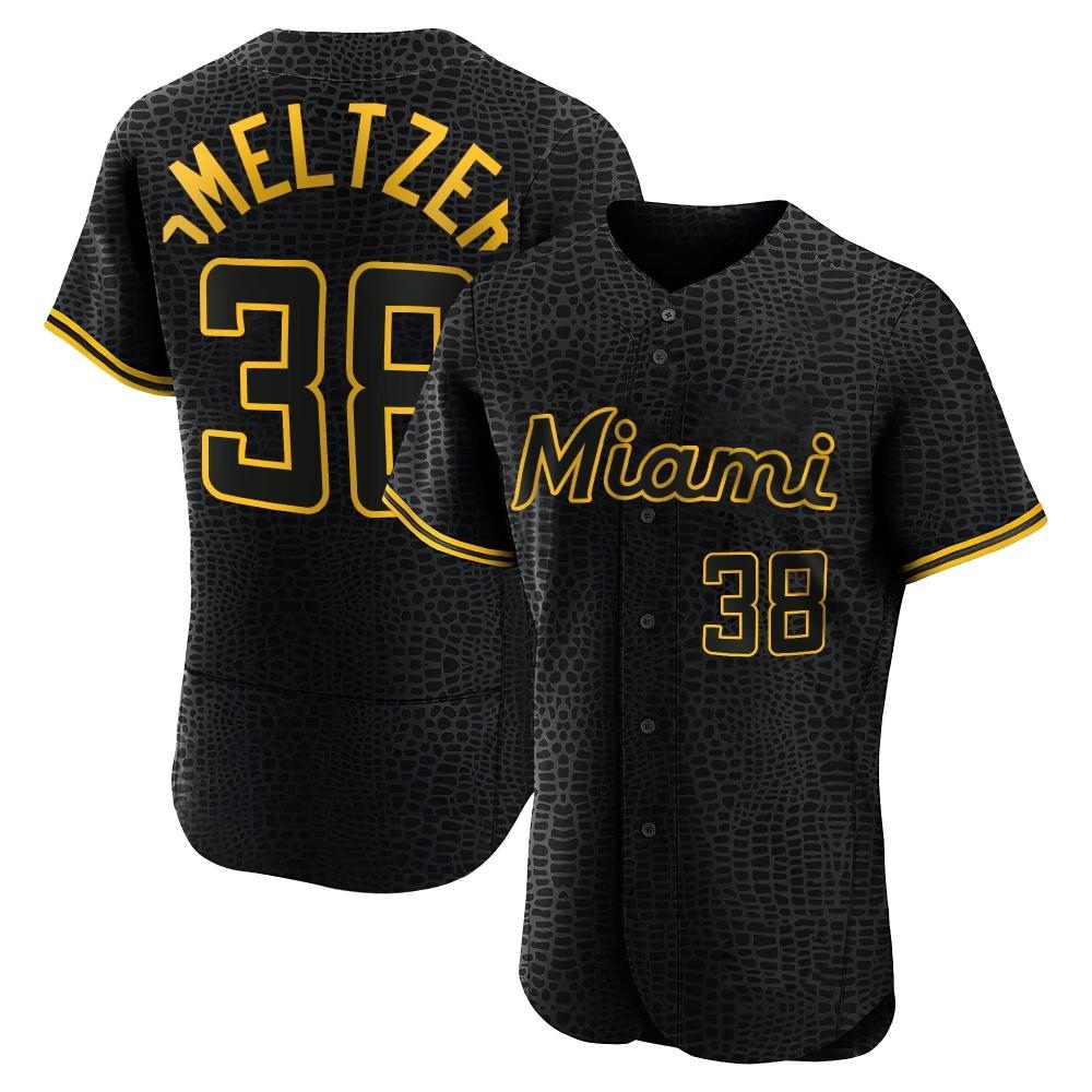 Authentic Miami Marlins Devin Smeltzer Snake Skin City Jersey - Black Authentic Miami Marlins Devin Smeltzer Snake Skin City Jersey - Black