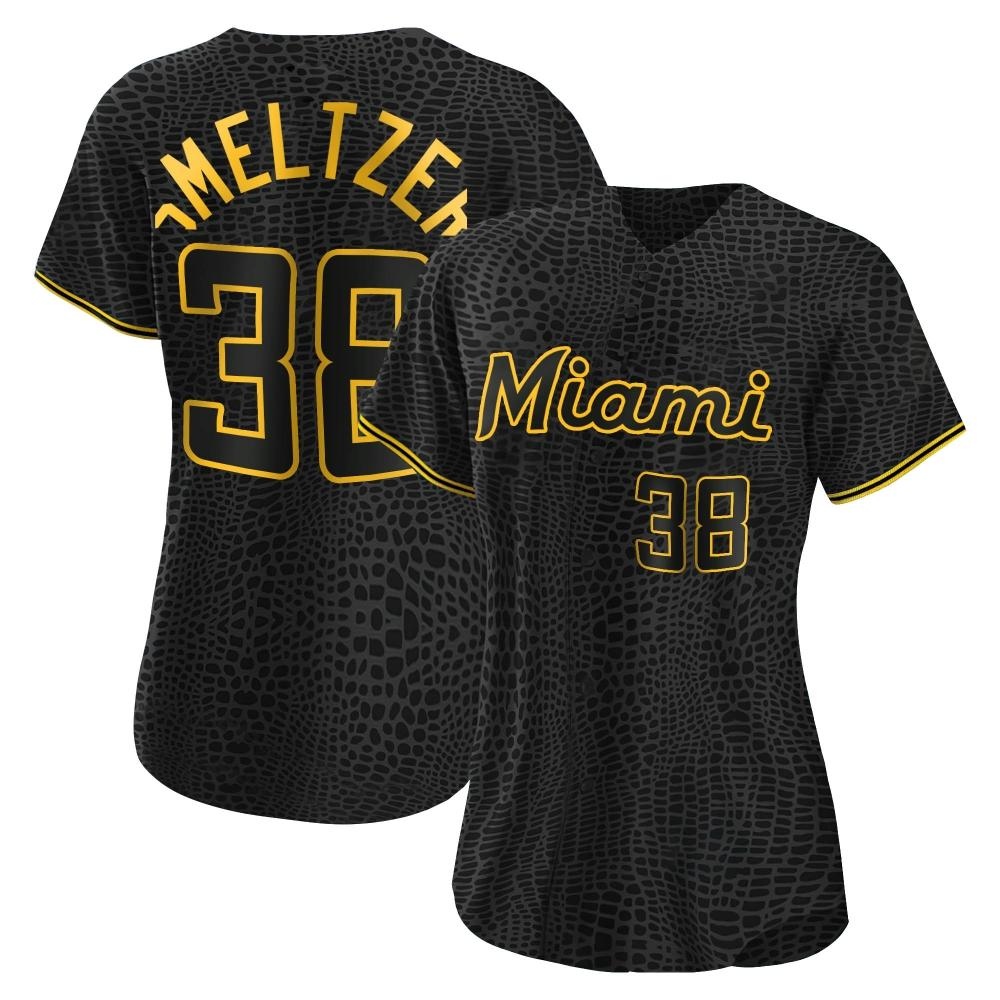 Women's Replica Miami Marlins Devin Smeltzer Snake Skin City Jersey - Black Women's Replica Miami Marlins Devin Smeltzer Snake Skin City Jersey - Black