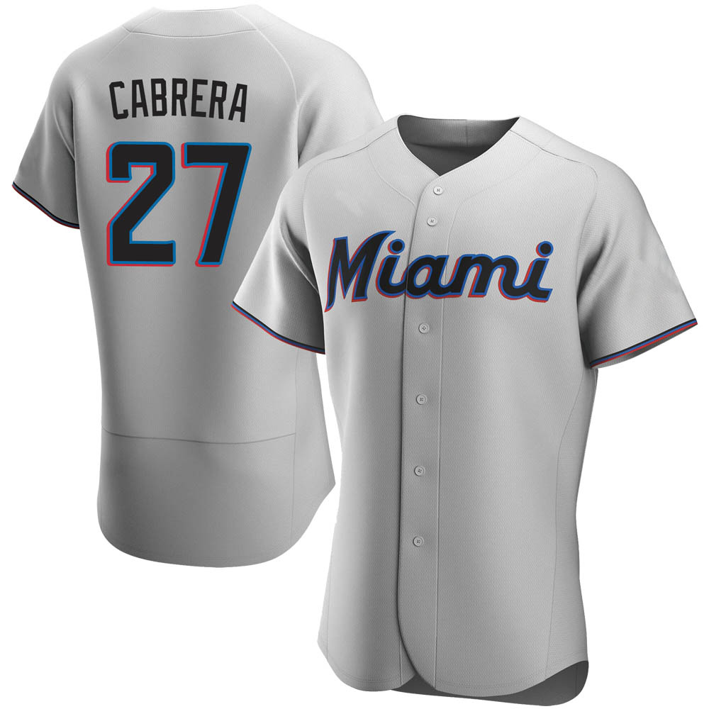 Authentic Miami Marlins Edward Cabrera Road Jersey - Gray Authentic Miami Marlins Edward Cabrera Road Jersey - Gray