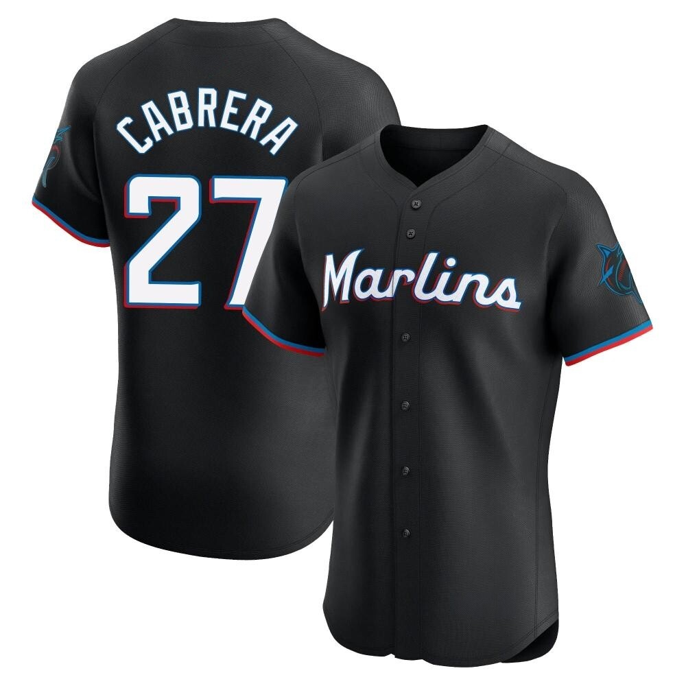 Elite Miami Marlins Edward Cabrera Alternate Vapor Premier Jersey - Black Elite Miami Marlins Edward Cabrera Alternate Vapor Premier Jersey - Black