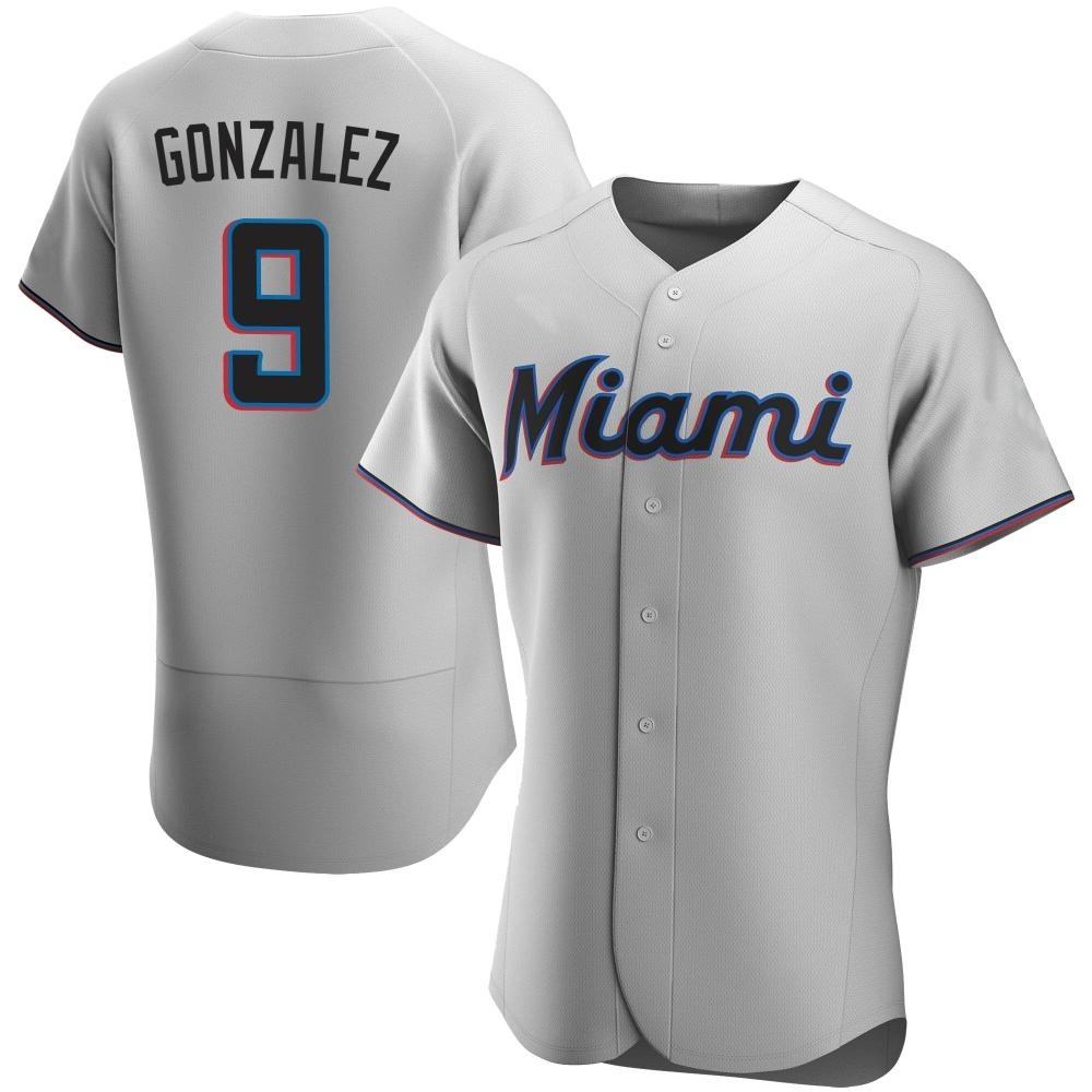 Authentic Miami Marlins Erik Gonzalez Road Jersey - Gray Authentic Miami Marlins Erik Gonzalez Road Jersey - Gray