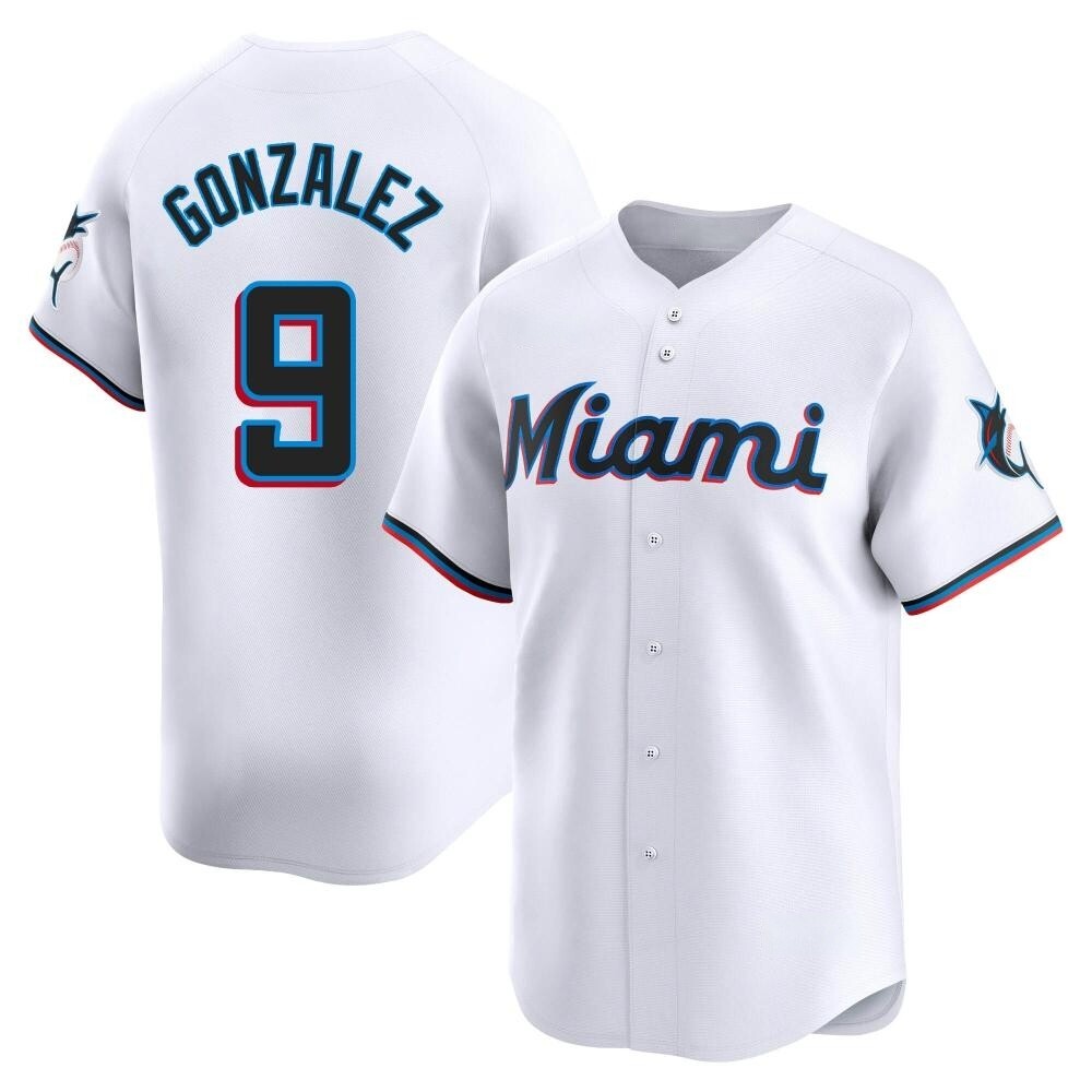 Youth Limited Miami Marlins Erik Gonzalez Home Jersey - White Youth Limited Miami Marlins Erik Gonzalez Home Jersey - White