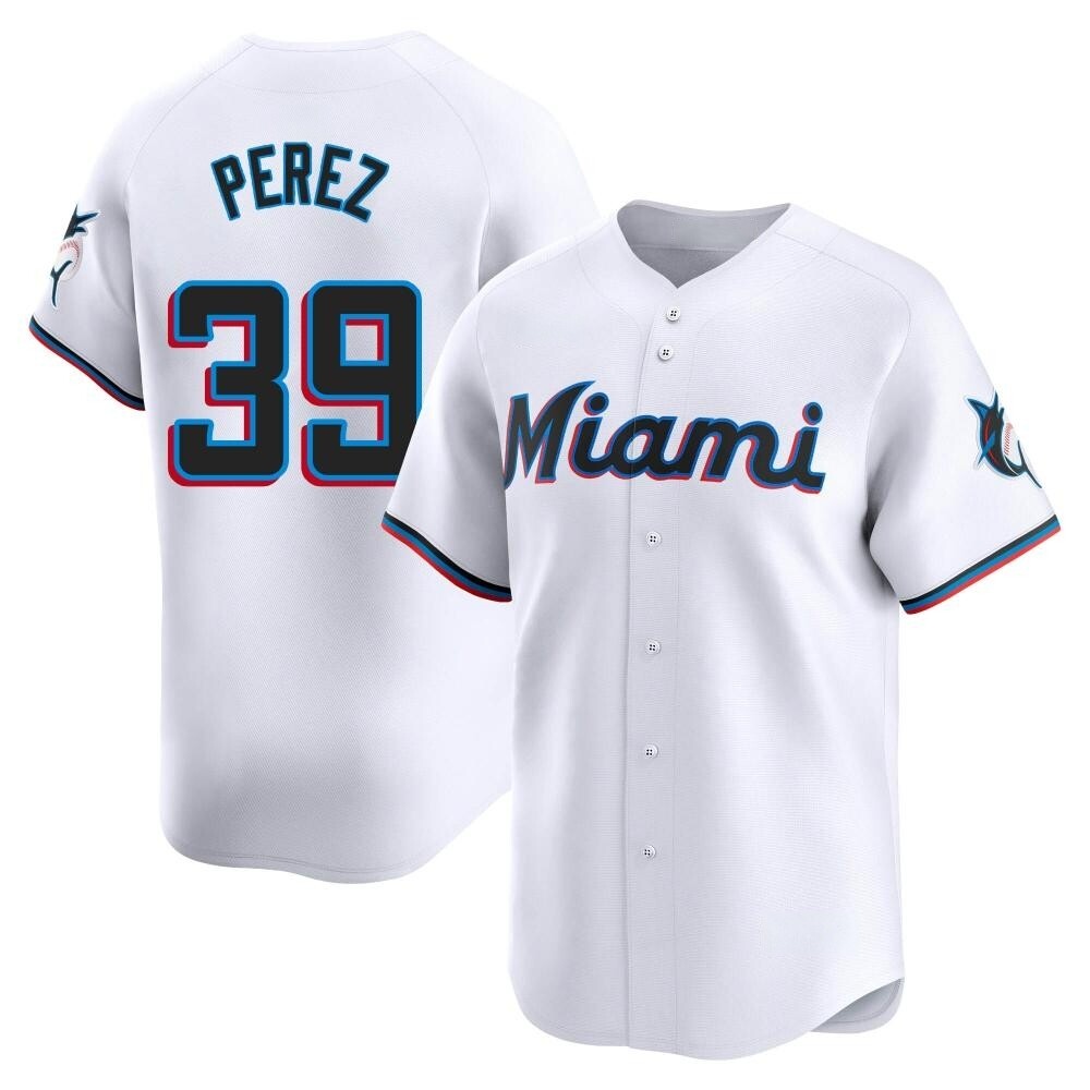 Youth Limited Miami Marlins Eury Perez Home Jersey - White Youth Limited Miami Marlins Eury Perez Home Jersey - White