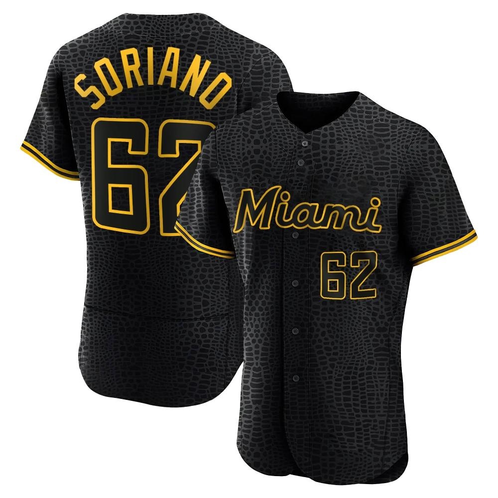 Authentic Miami Marlins George Soriano Snake Skin City Jersey - Black Authentic Miami Marlins George Soriano Snake Skin City Jersey - Black