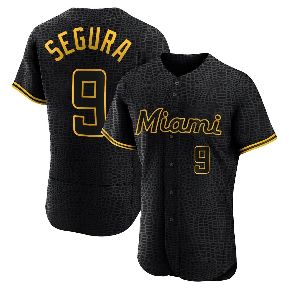 Authentic Miami Marlins Jean Segura Snake Skin City Jersey - Black Authentic Miami Marlins Jean Segura Snake Skin City Jersey - Black