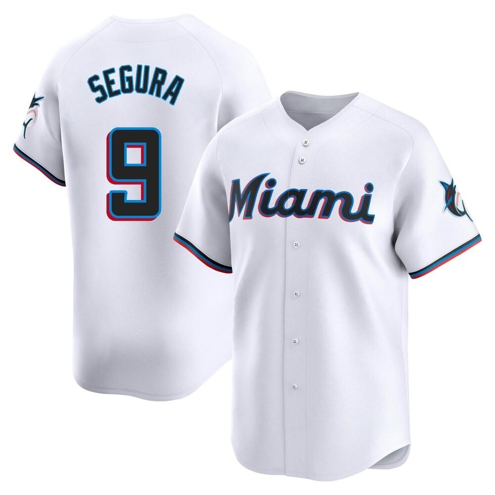 Limited Miami Marlins Jean Segura Home Jersey - White Limited Miami Marlins Jean Segura Home Jersey - White