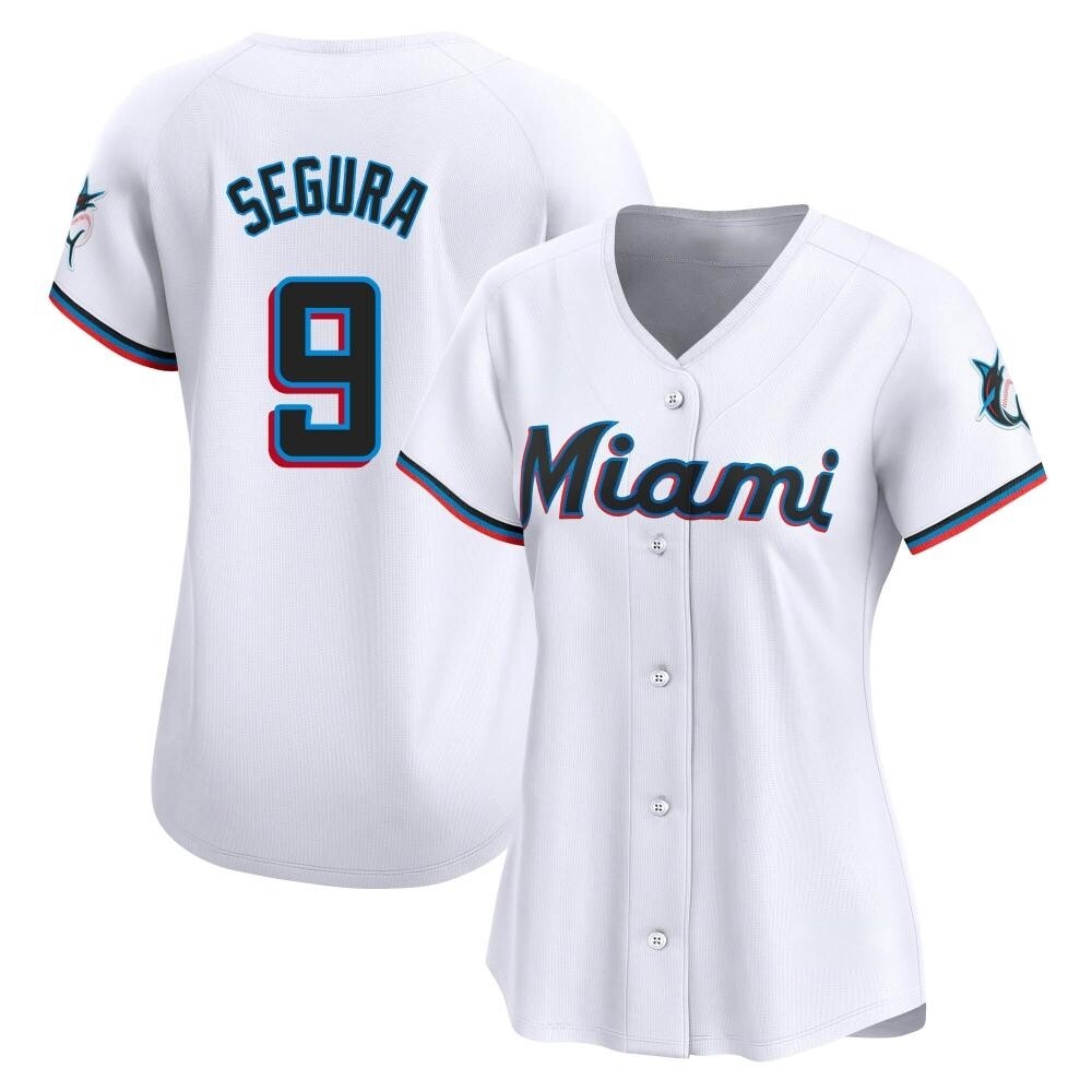 Women's Limited Miami Marlins Jean Segura Home Jersey - White Women's Limited Miami Marlins Jean Segura Home Jersey - White