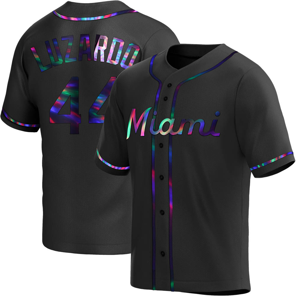 Replica Miami Marlins Jesus Luzardo Alternate Jersey - Black Holographic Replica Miami Marlins Jesus Luzardo Alternate Jersey - Black Holographic
