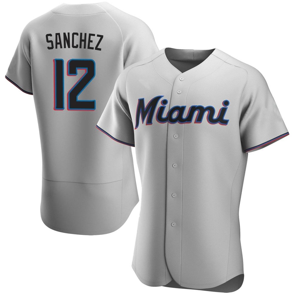 Authentic Miami Marlins Jesus Sanchez Road Jersey - Gray Authentic Miami Marlins Jesus Sanchez Road Jersey - Gray
