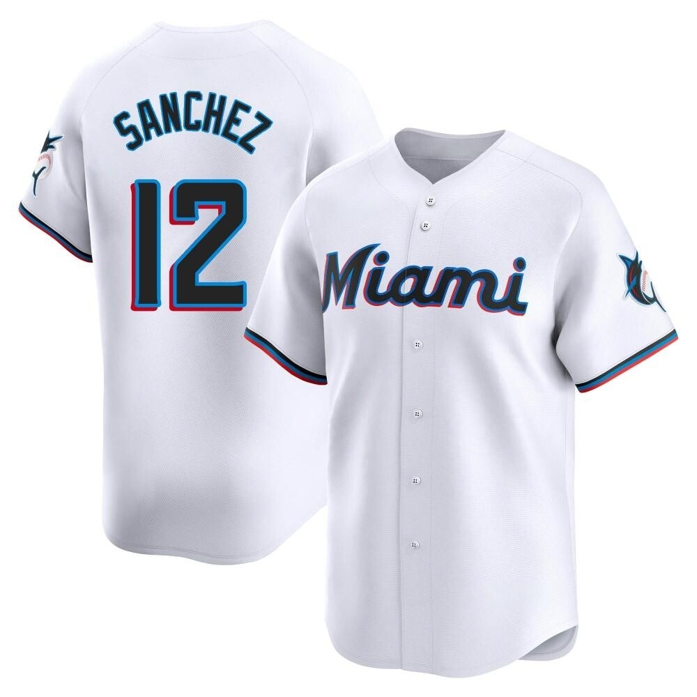 Limited Miami Marlins Jesus Sanchez Home Jersey - White Limited Miami Marlins Jesus Sanchez Home Jersey - White