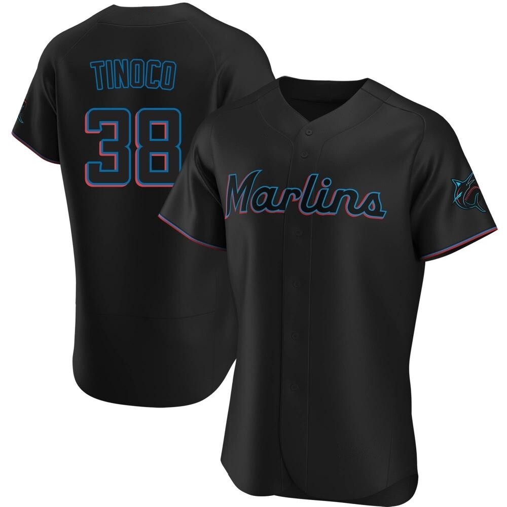 Authentic Miami Marlins Jesus Tinoco Alternate Jersey - Black Authentic Miami Marlins Jesus Tinoco Alternate Jersey - Black