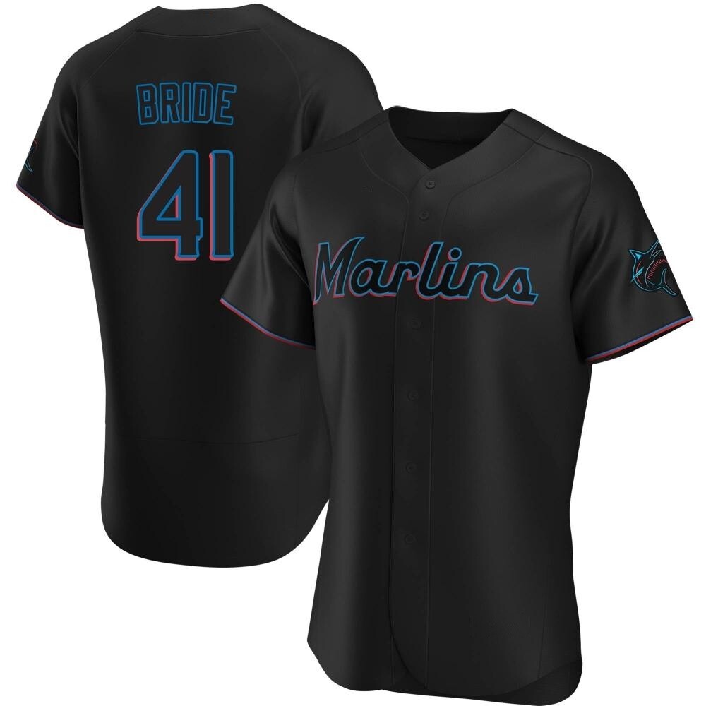 Authentic Miami Marlins Jonah Bride Alternate Jersey - Black Authentic Miami Marlins Jonah Bride Alternate Jersey - Black