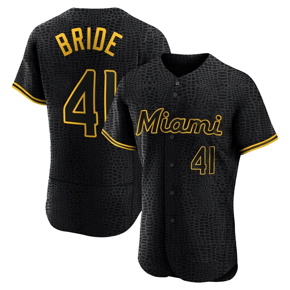 Authentic Miami Marlins Jonah Bride Snake Skin City Jersey - Black Authentic Miami Marlins Jonah Bride Snake Skin City Jersey - Black