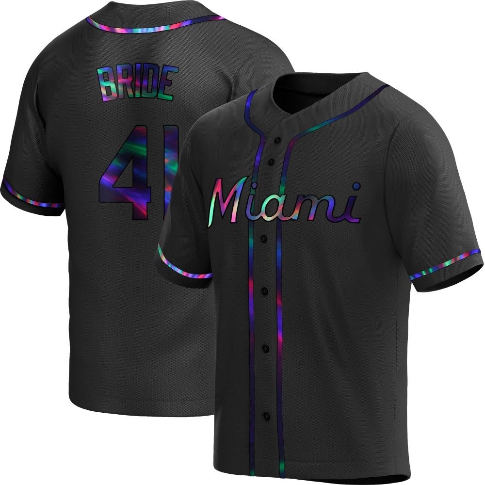 Replica Miami Marlins Jonah Bride Alternate Jersey - Black Holographic Replica Miami Marlins Jonah Bride Alternate Jersey - Black Holographic