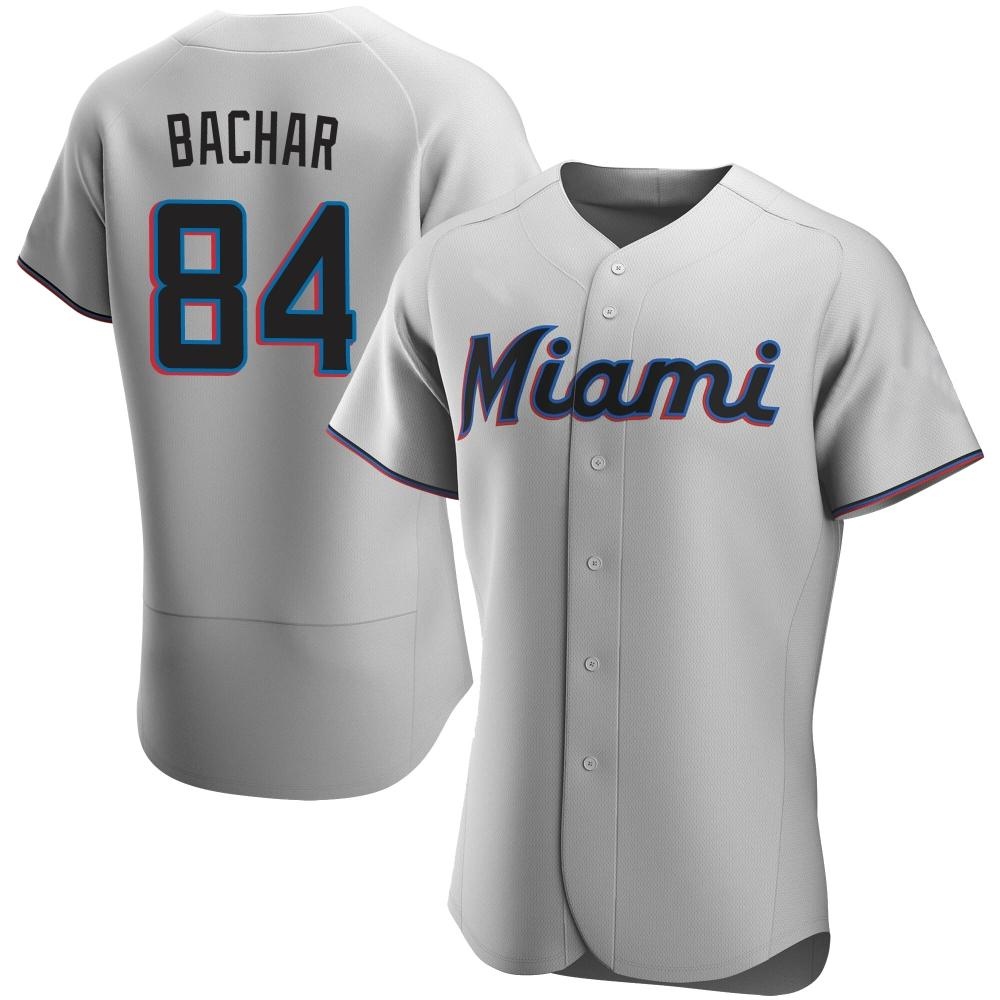 Authentic Miami Marlins Lake Bachar Road Jersey - Gray Authentic Miami Marlins Lake Bachar Road Jersey - Gray