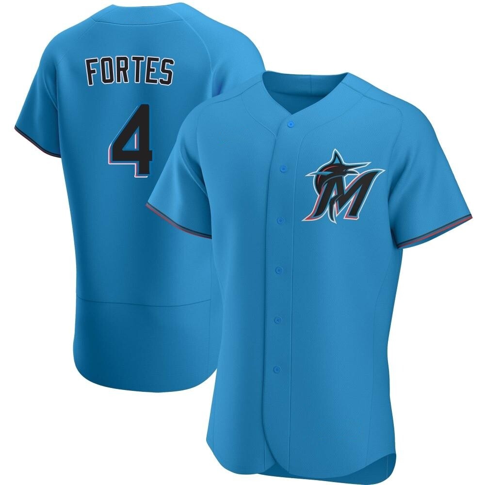 Authentic Miami Marlins Nick Fortes Alternate Jersey - Blue Authentic Miami Marlins Nick Fortes Alternate Jersey - Blue