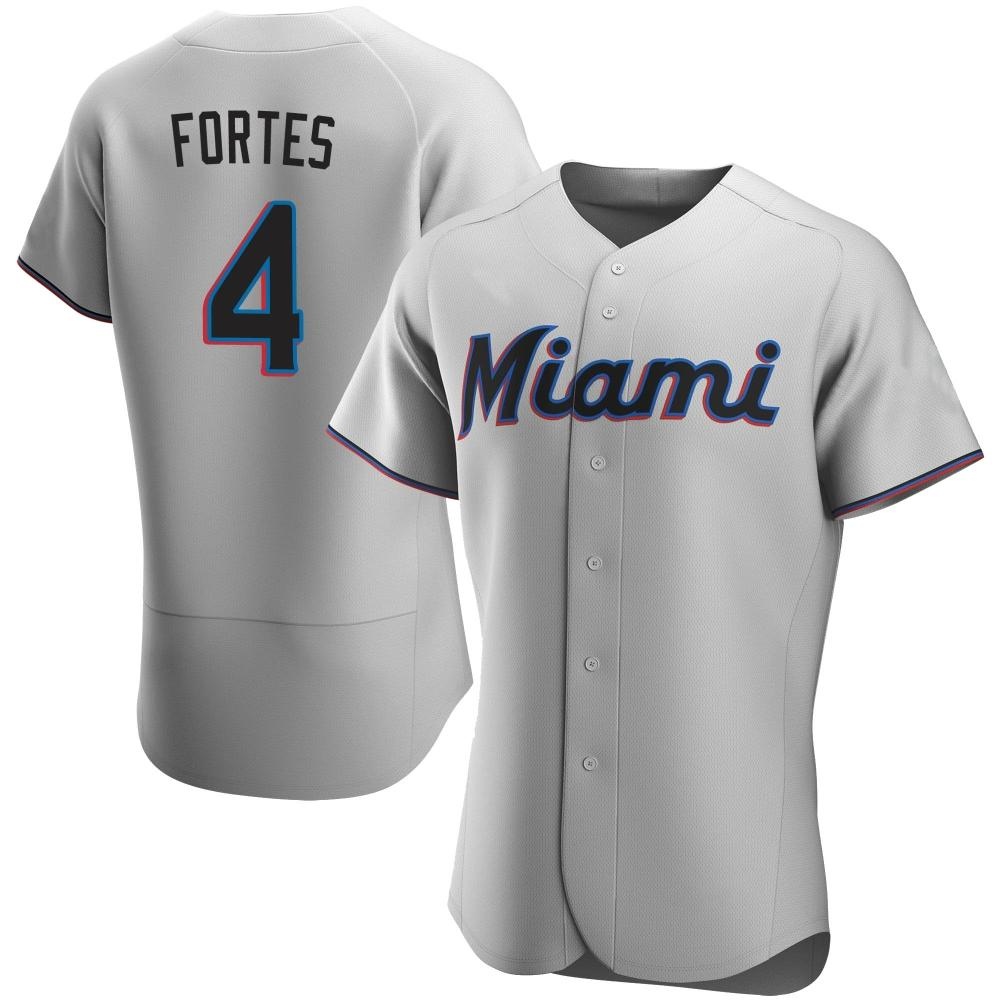 Authentic Miami Marlins Nick Fortes Road Jersey - Gray Authentic Miami Marlins Nick Fortes Road Jersey - Gray