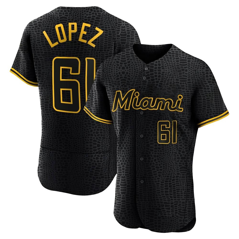 Authentic Miami Marlins Otto Lopez Snake Skin City Jersey - Black Authentic Miami Marlins Otto Lopez Snake Skin City Jersey - Black