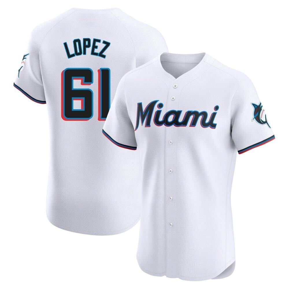 Elite Miami Marlins Otto Lopez Home Jersey - White