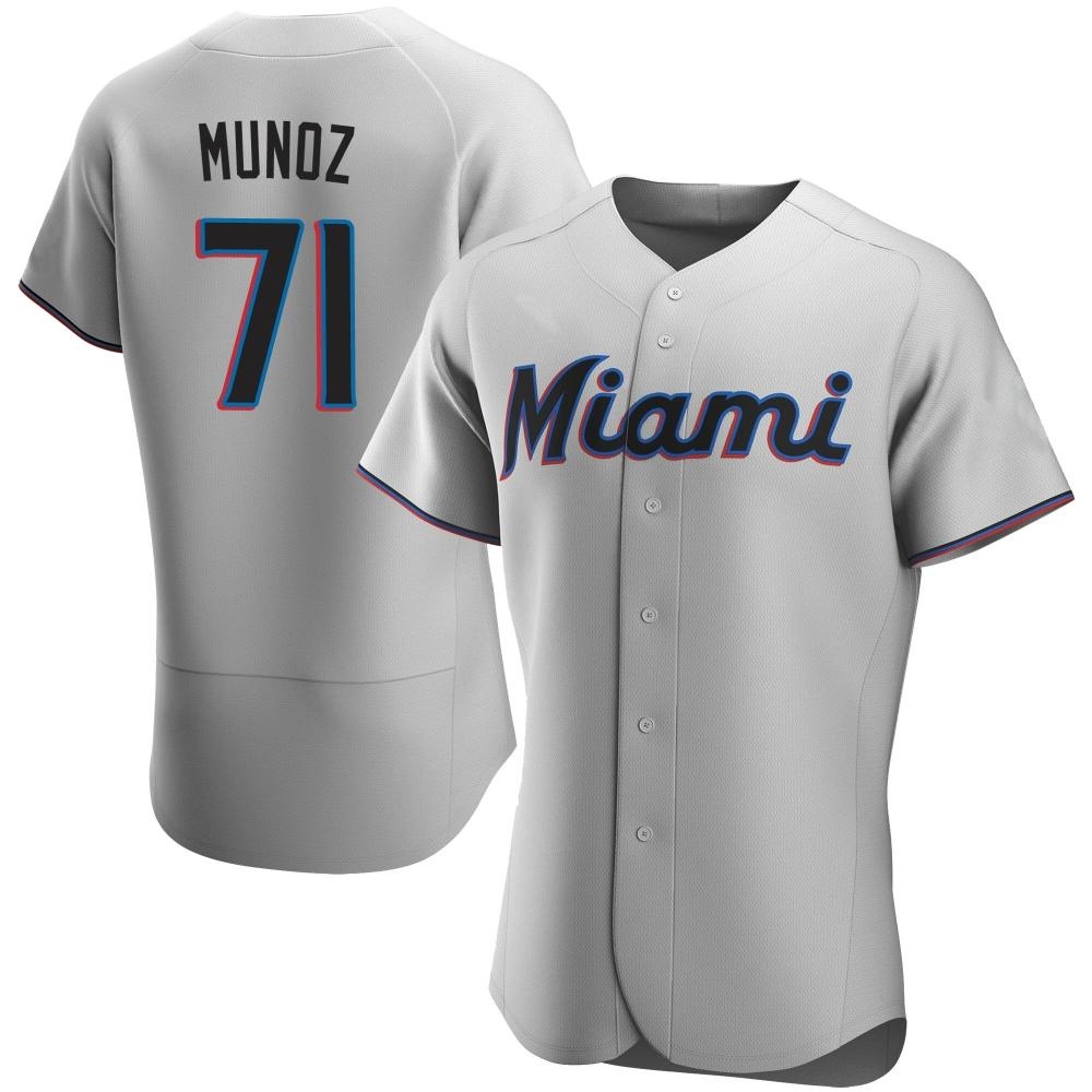 Authentic Miami Marlins Roddery Munoz Road Jersey - Gray Authentic Miami Marlins Roddery Munoz Road Jersey - Gray
