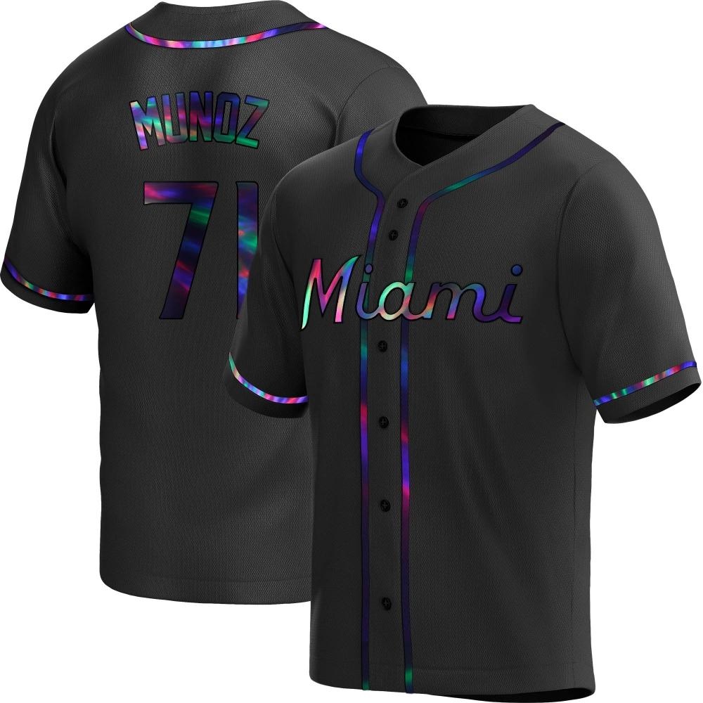 Replica Miami Marlins Roddery Munoz Alternate Jersey - Black Holographic Replica Miami Marlins Roddery Munoz Alternate Jersey - Black Holographic