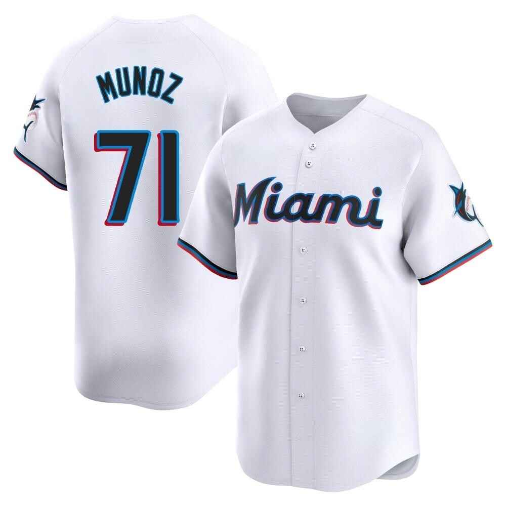Youth Limited Miami Marlins Roddery Munoz Home Jersey - White Youth Limited Miami Marlins Roddery Munoz Home Jersey - White