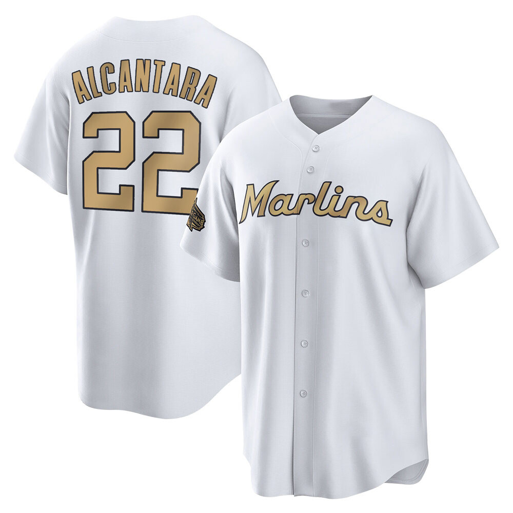 Game Miami Marlins Sandy Alcantara Replica 2022 All-Star Jersey - White Game Miami Marlins Sandy Alcantara Replica 2022 All-Star Jersey - White