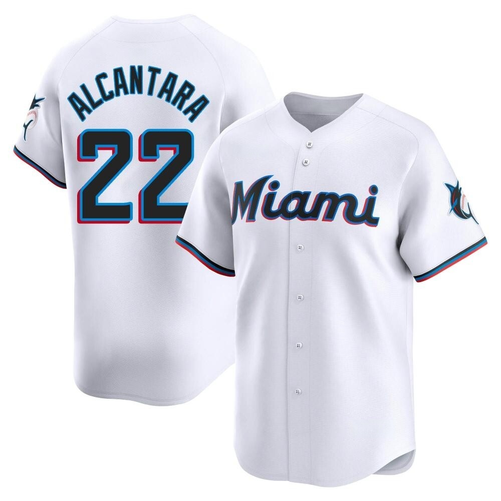 Youth Limited Miami Marlins Sandy Alcantara Home Jersey - White Youth Limited Miami Marlins Sandy Alcantara Home Jersey - White