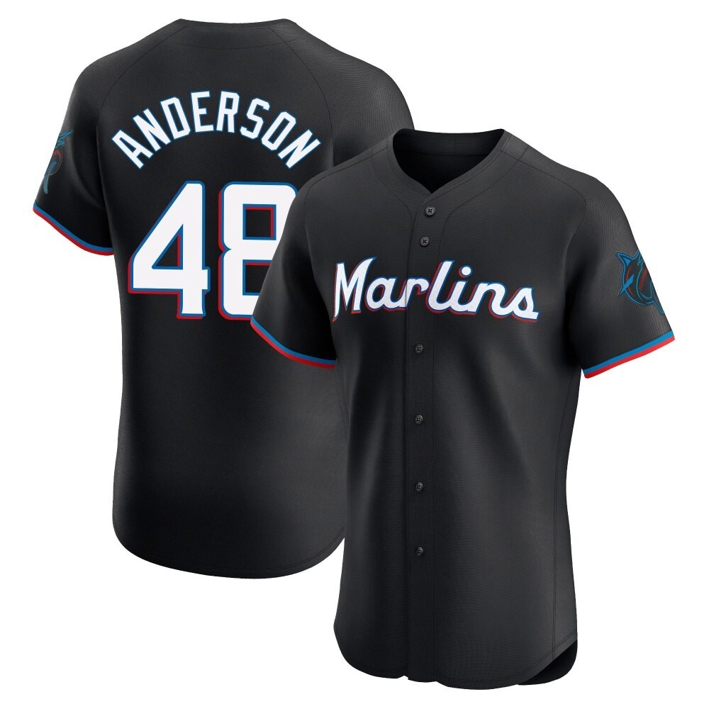 Elite Miami Marlins Shaun Anderson Alternate Vapor Premier Jersey - Black Elite Miami Marlins Shaun Anderson Alternate Vapor Premier Jersey - Black