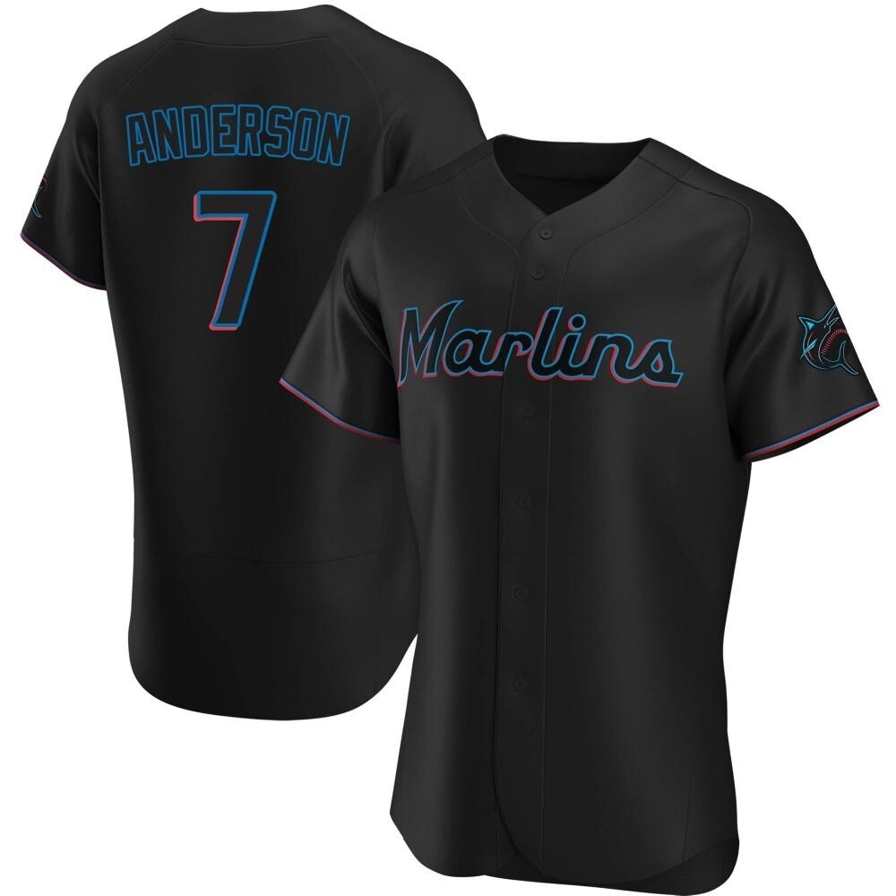 Authentic Miami Marlins Tim Anderson Alternate Jersey - Black Authentic Miami Marlins Tim Anderson Alternate Jersey - Black