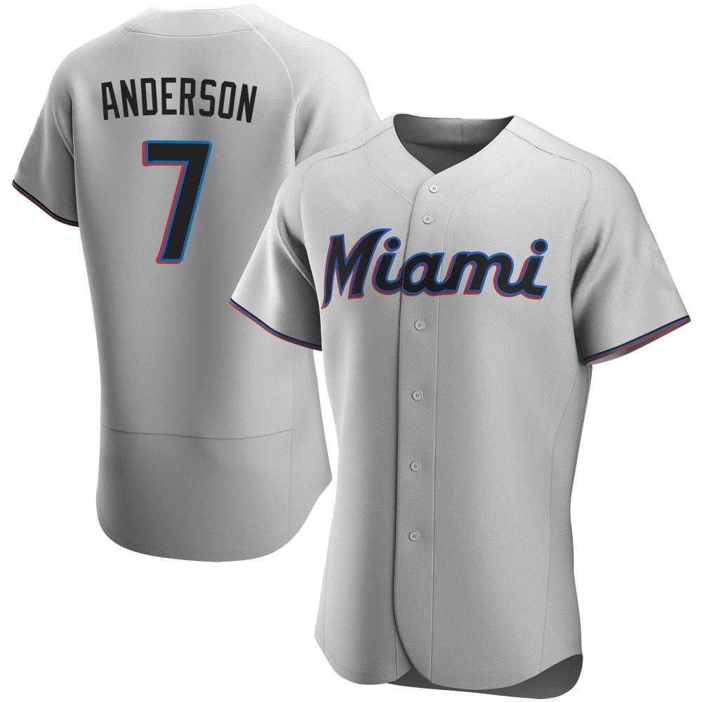 Authentic Miami Marlins Tim Anderson Road Jersey - Gray Authentic Miami Marlins Tim Anderson Road Jersey - Gray