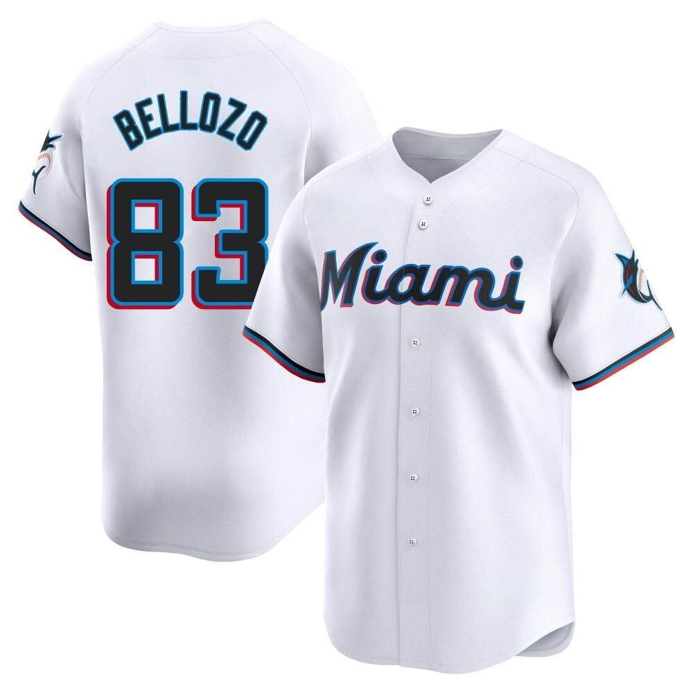 Youth Limited Miami Marlins Valente Bellozo Home Jersey - White Youth Limited Miami Marlins Valente Bellozo Home Jersey - White