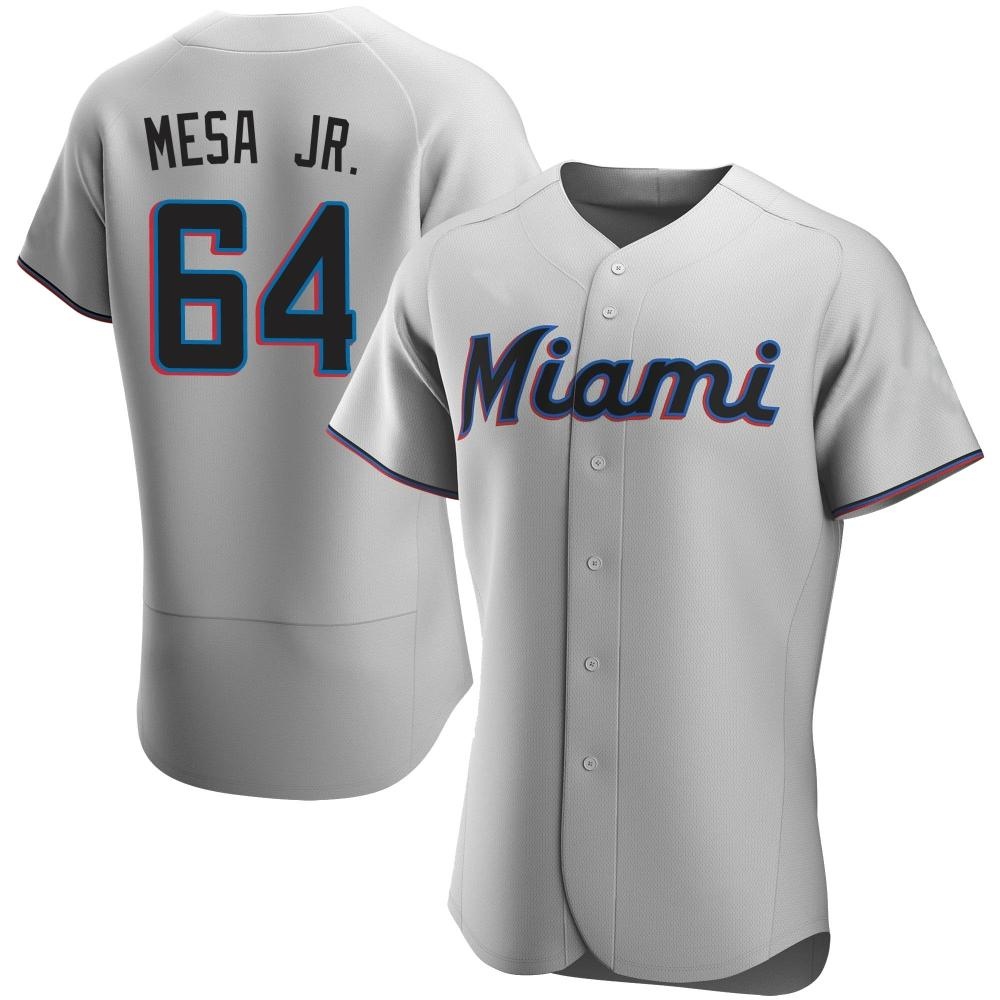 Authentic Miami Marlins Victor Mesa Jr. Road Jersey - Gray Authentic Miami Marlins Victor Mesa Jr. Road Jersey - Gray