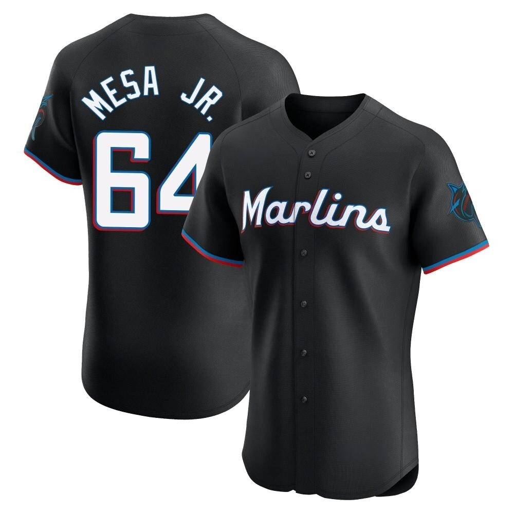 Elite Miami Marlins Victor Mesa Jr. Alternate Vapor Premier Jersey - Black Elite Miami Marlins Victor Mesa Jr. Alternate Vapor Premier Jersey - Black
