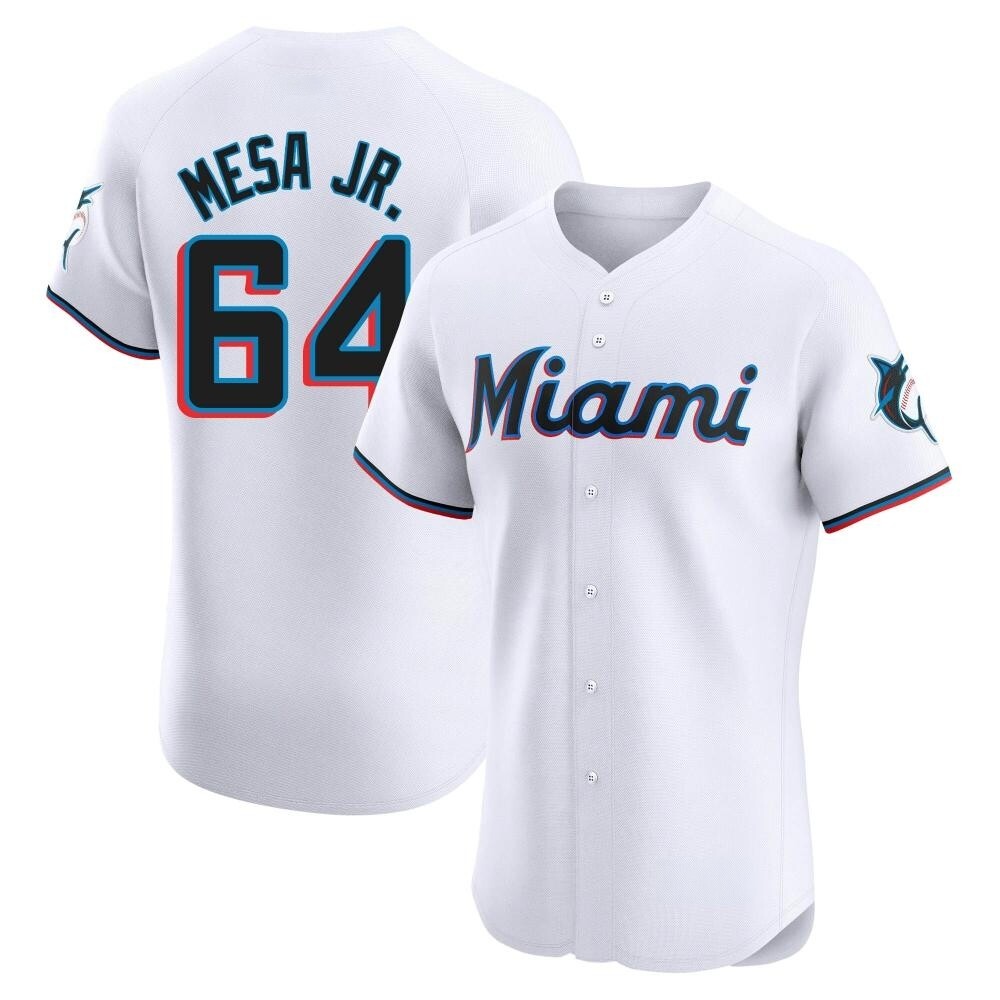 Elite Miami Marlins Victor Mesa Jr. Home Jersey - White Elite Miami Marlins Victor Mesa Jr. Home Jersey - White