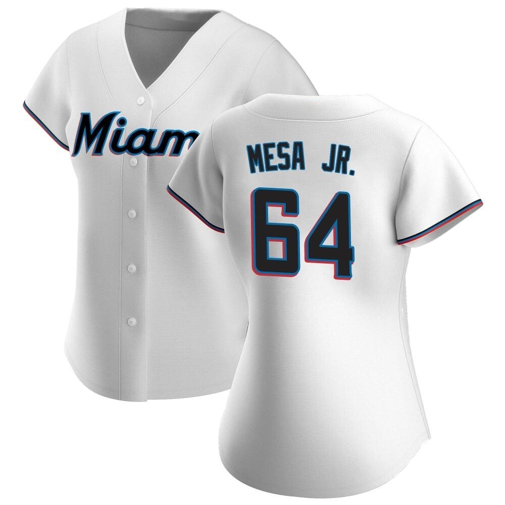 Women's Replica Miami Marlins Victor Mesa Jr. Home Jersey - White Women's Replica Miami Marlins Victor Mesa Jr. Home Jersey - White
