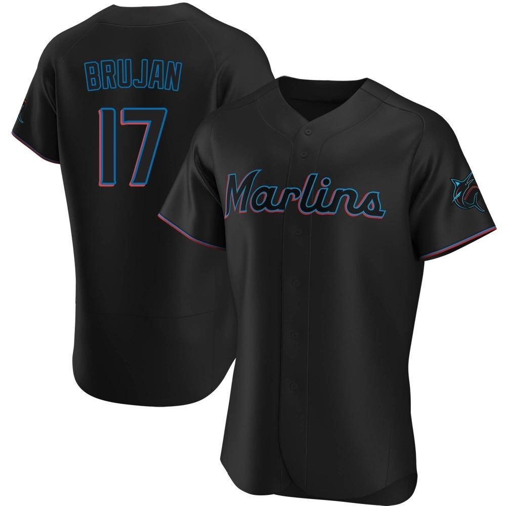 Authentic Miami Marlins Vidal Brujan Alternate Jersey - Black Authentic Miami Marlins Vidal Brujan Alternate Jersey - Black