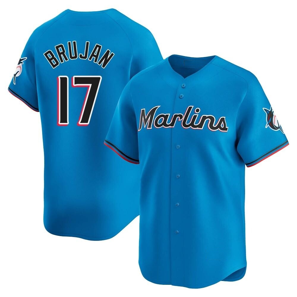 Limited Miami Marlins Vidal Brujan Alternate Jersey - Blue Limited Miami Marlins Vidal Brujan Alternate Jersey - Blue